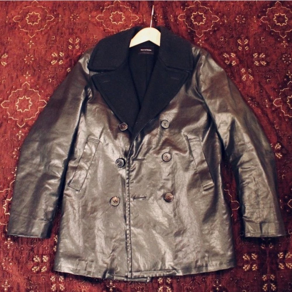 Nom Du Guerre Double Breasted Black Leather jacket